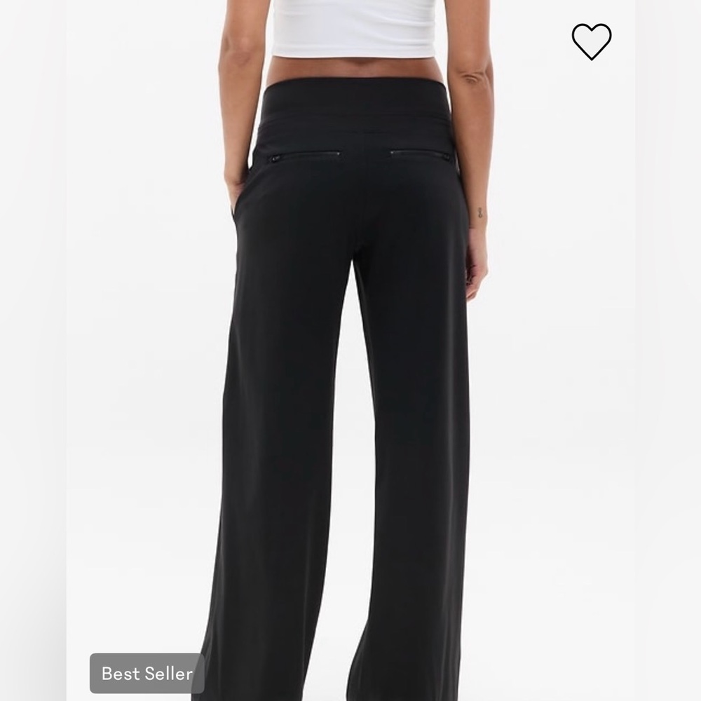 Athleta Black Venice Wide Leg Pants Size M